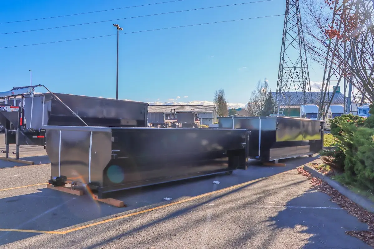 Roll-off dumpster ready for waste disposal at job site for Residential Dumpster Rental in Chino Hills